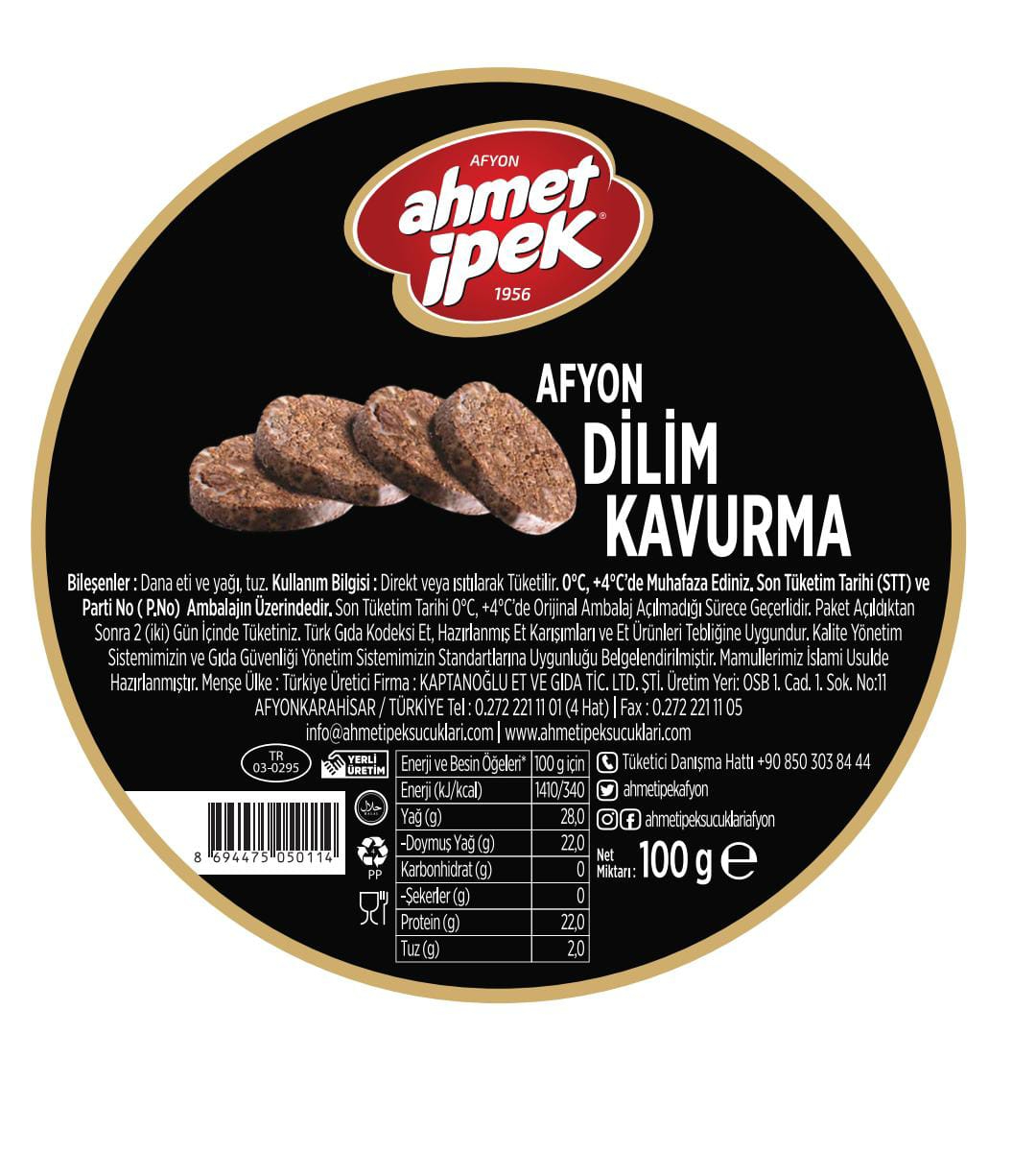 Dilim Kavurma 100 GR